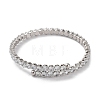 Brass Micro Pave Cubic Zirconia Cuff Bangles BJEW-D039-08P-2