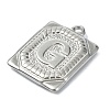 Anti-Tarnish 304 Stainless Steel Pendants STAS-U033-01P-G-2