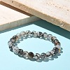 Natural Dragon Veins Agate Beaded Stretch Bracelets X-BJEW-Q692-02C-6