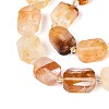 Natural Yellow Hematoid Quartz/Golden Healer Quartz Beads Strands G-C098-A29-01-3