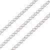 Anti-Tarnish Rhodium Plated 925 Sterling Silver Curb Chains STER-E072-01P-02-1