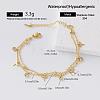 304 Stainless Steel Pave Clear Cubic Zirconia Tassel 2-Strand Bracelets for Women EO7244-2-1