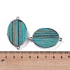 Synthetic Picture Jasper Dyed Connector Charms KK-F868-19P-01-3