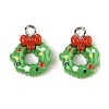 Christmas Theme Opaque Resin Pendants RESI-S08-02O-1