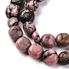 Natural Rhodonite Beads Strands G-G146-A07-02-4