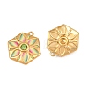 304 Stainless Steel Enamel & Rhinestone Pendants STAS-G398-26G-02-2