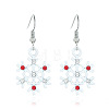 Snowflake Alloy Enamel Dangle Earrings FS-WGD9918-16-1