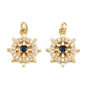Brass Micro Pave Cubic Zirconia Charms KK-Q085-05H-G-1