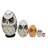 Easter Wood New Owl Nesting Egg Display Decorations DJEW-PW0012-017-1