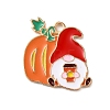 Thanksgiving Day Golden Tone Alloy Enamel Pendants ENAM-M002-02M-G-1