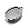 304 Stainless Steel Pendant Cabochon Settings STAS-S181-02P-E-2