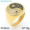 304 Stainless Steel Cubic Zirconia Finger Rings for Men FS-WG9BEFD-01-1
