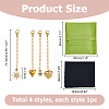 4Pcs 304 Stainless Steel End with Chains FIND-HS00005-2