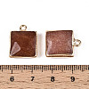 Dyed Natural White Jade Faceted Pendants G-T139-95F-3