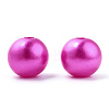 Spray Painted ABS Plastic Imitation Pearl Beads OACR-T015-05B-14-2