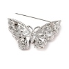 Butterfly Zinc Alloy Rhinestone Brooches for Backpack Clothes JEWB-S027-04C-2