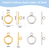 Unicraftale 304 Stainless Steel Ring Toggle Clasps STAS-UN0002-21-2