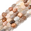 Natural Multi-Moonstone Beads Strands X-G-F547-06-B-5