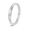 Stainless Steel Plain Band Rings PW-WGB10DA-01-1