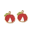 Fruit 304 Stainless Steel Enamel Pendants SA-CBA49D2-11G-12-1