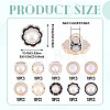 100Pcs 10 Styles 1-Hole Acrylic Shank Buttons BUTT-TA0001-59-3