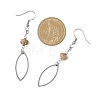 Natural Mixed Stone Horse Eye Dangle Earrings EJEW-JE06814-5