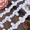 5Yards Polyester Flower Lace Ribbon OCOR-NB0002-82A-4