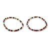 Natural Color Agate Beads Stretch Bracelets BJEW-JB04015-02-1