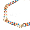 Glass Seed Beads Link Bracelets BJEW-MZ00148-01-3