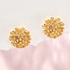 Brass Stud Earrings EJEW-Q014-34G-5