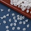 Transparent Frosted Acrylic Flower Beads X-PL554-4