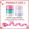 6Rolls 6 Colors Mother's Day Polyester Ribbon OCOR-PH0036-75B-2