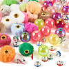 140Pcs 3 Styles Polyester Rabbit Hair with Alloy European Beads DIY-TA0015-26-2