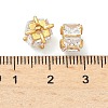 Brass Pave Cubic Zirconia Beads KK-H532-21C-G-2