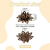 40Pcs Brass Bead Caps KK-PH0015-25AB-2