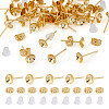 50Pcs Brass Earring Settings KK-TA0008-38B-1