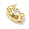 Brass Micro Pave Cubic Zirconia Pendants KK-I476-26G-05-2