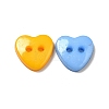 Acrylic Heart Buttons X-BUTT-E071-A-M-2