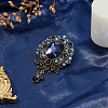 1Pc Teardrop Retro Alloy Rhinestone Brooches for Women JEWB-SP0001-17B-4