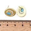 Brass Micro Pave Cubic Zirconia Stud Earrings EJEW-G471-13G-05-5