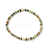 Natural Indian Agate & Glass Seed Beaded Stretch Bracelets for Women Men BJEW-JB13939-3