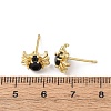 Brass Micro Pave Cubic Zirconia Stud Earrings EJEW-Z156-02G-01-5