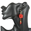 304 Stainless Steel Leverback Dangle Earrings EJEW-MZ00734-01-3