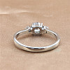 304 Stainless Steel Clear Cubic Zirconia Finger Rings for Women WG2A0BA-01-1