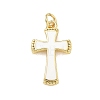 Brass Enamel Pendants KK-CBA3F25-11G-01-1