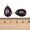 Dyed Natural White Jade Pendants KK-B157-42D-07-3