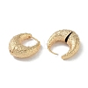 Texture Rings Brass Hoop Earrings for Women EJEW-H006-06C-G-2