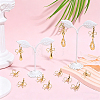 10 Pairs Bowknot Brass Leverback Earrings for Women EJEW-SC0001-91-4