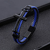 Artificial Leather Cord Braided Bracelets for Men FS-WGEBCD0-04-1