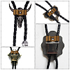 30Pcs Iron Bolo Tie Slides Clasp Accessories IFIN-CA0001-61-5